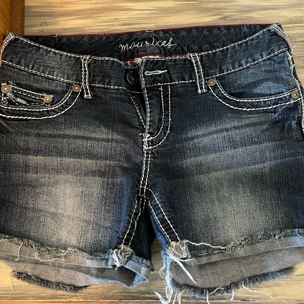 Maurices Women's Dark Blue Jean Shorts